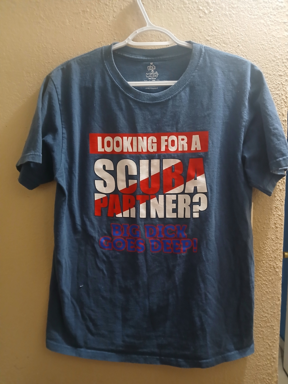 Looking For A Scuba Partner? Graphic Short Sleeve Tee - Blue